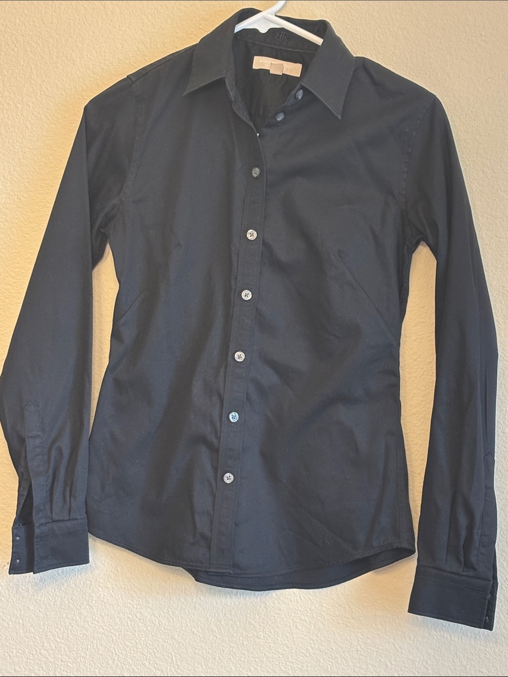 Banana Republic Women's Black Button-Front Blouse
